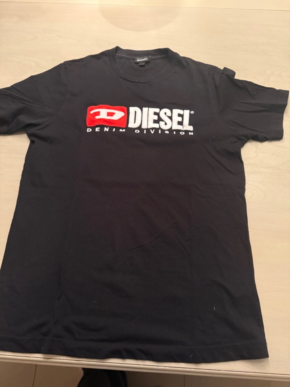 Diesel Black Tee with Red and White Logo